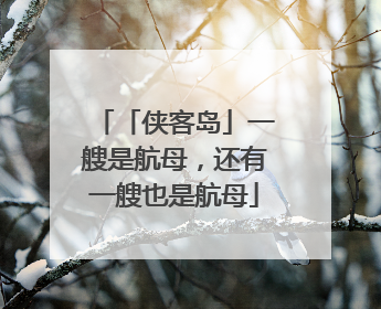 「侠客岛」一艘是航母，还有一艘也是航母