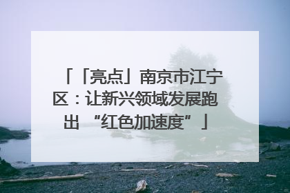 「亮点」南京市江宁区：让新兴领域发展跑出 “红色加速度”