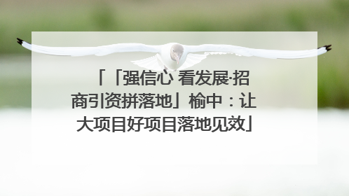 「强信心 看发展·招商引资拼落地」榆中：让大项目好项目落地见效