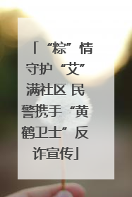 “粽”情守护“艾”满社区 民警携手“黄鹤卫士”反诈宣传