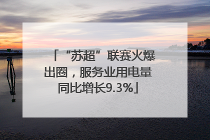 “苏超”联赛火爆出圈，服务业用电量同比增长9.3%