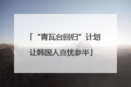 “青瓦台回归”计划让韩国人喜忧参半