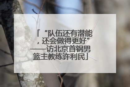 “队伍还有潜能，还会做得更好”——访北京首钢男篮主教练许利民
