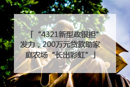 “4321新型政银担”发力，200万元贷款助家庭农场“长出彩虹”