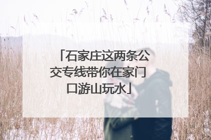 石家庄这两条公交专线带你在家门口游山玩水