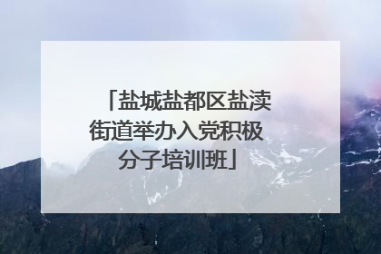 盐城盐都区盐渎街道举办入党积极分子培训班