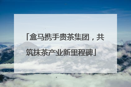 盒马携手贵茶集团，共筑抹茶产业新里程碑