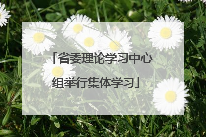 省委理论学习中心组举行集体学习