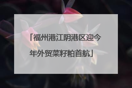 福州港江阴港区迎今年外贸菜籽粕首航
