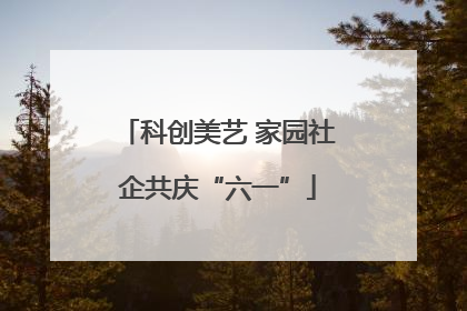 科创美艺 家园社企共庆“六一”