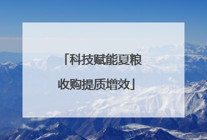 科技赋能夏粮收购提质增效