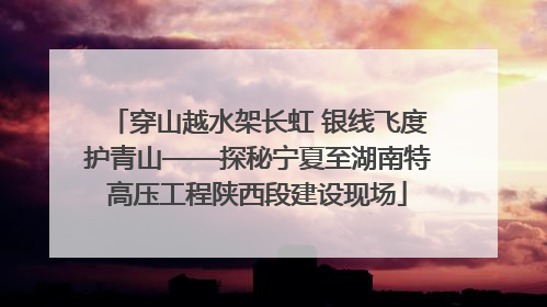 穿山越水架长虹 银线飞度护青山——探秘宁夏至湖南特高压工程陕西段建设现场
