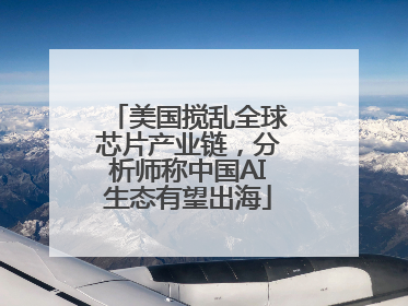美国搅乱全球芯片产业链，分析师称中国AI生态有望出海