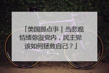 美国那点事｜当悲观情绪弥漫党内，民主党该如何拯救自己？