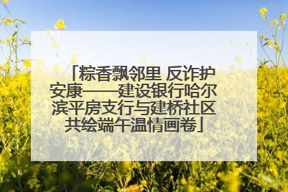 粽香飘邻里 反诈护安康——建设银行哈尔滨平房支行与建桥社区共绘端午温情画卷