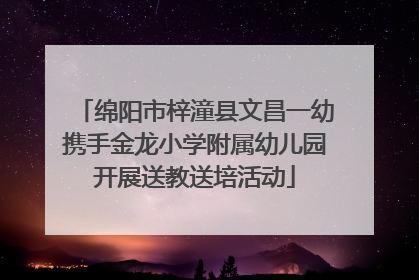绵阳市梓潼县文昌一幼携手金龙小学附属幼儿园开展送教送培活动