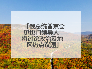 俄总统普京会见也门领导人 将讨论政治及地区热点议题