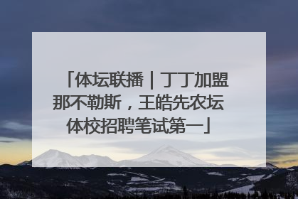 体坛联播｜丁丁加盟那不勒斯，王皓先农坛体校招聘笔试第一