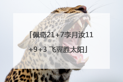 佩奇21+7李月汝11+9+3 飞翼胜太阳