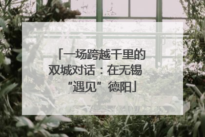 一场跨越千里的双城对话：在无锡“遇见”德阳