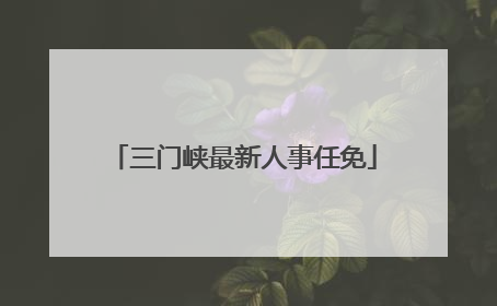 三门峡最新人事任免