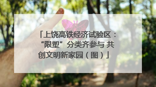 上饶高铁经济试验区：“限塑”分类齐参与 共创文明新家园（图）