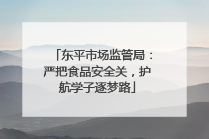 东平市场监管局：严把食品安全关，护航学子逐梦路
