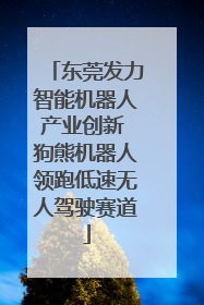 东莞发力智能机器人产业创新 狗熊机器人领跑低速无人驾驶赛道