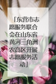 东营市志愿服务联合会在山东省黄河三角洲农高区开展志愿服务活动