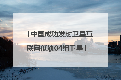 中国成功发射卫星互联网低轨04组卫星