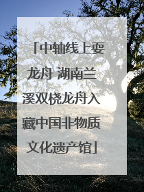 中轴线上耍龙舟 湖南兰溪双桡龙舟入藏中国非物质文化遗产馆