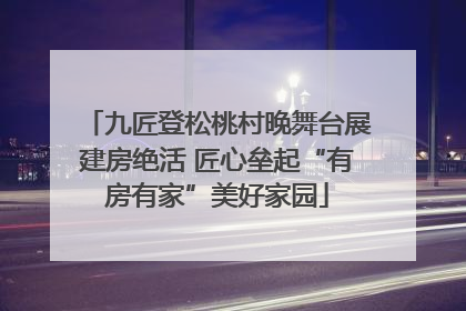 九匠登松桃村晚舞台展建房绝活 匠心垒起“有房有家”美好家园