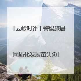 云岭时评丨警惕旅居同质化发展苗头④