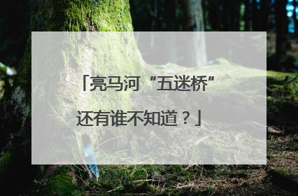 亮马河“五迷桥”还有谁不知道？