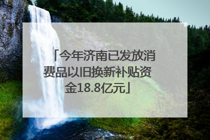 今年济南已发放消费品以旧换新补贴资金18.8亿元