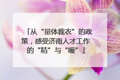 从“量体裁衣”的政策，感受济南人才工作的“精”与“暖”