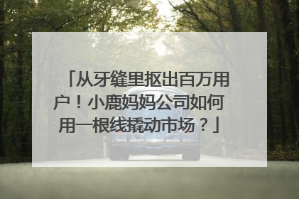 从牙缝里抠出百万用户！小鹿妈妈公司如何用一根线撬动市场？