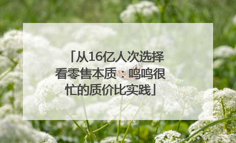 从16亿人次选择看零售本质：鸣鸣很忙的质价比实践