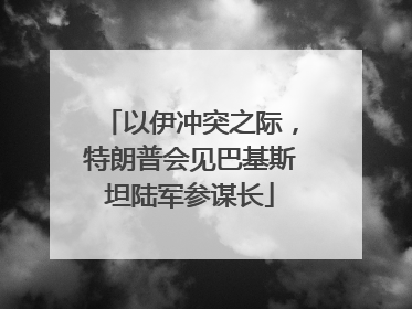 以伊冲突之际，特朗普会见巴基斯坦陆军参谋长