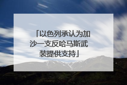 以色列承认为加沙一支反哈马斯武装提供支持