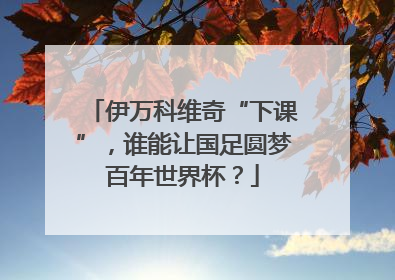 伊万科维奇“下课”，谁能让国足圆梦百年世界杯？