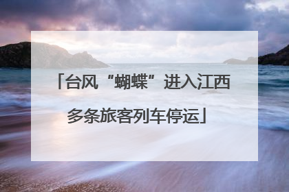 台风“蝴蝶”进入江西 多条旅客列车停运