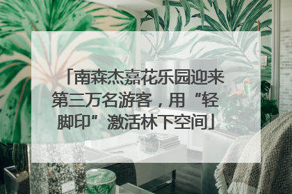 南森杰嘉花乐园迎来第三万名游客，用“轻脚印”激活林下空间