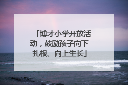 博才小学开放活动，鼓励孩子向下扎根、向上生长