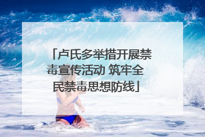 卢氏多举措开展禁毒宣传活动 筑牢全民禁毒思想防线