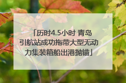 历时4.5小时 青岛引航站成功拖带大型无动力集装箱船出港抛锚