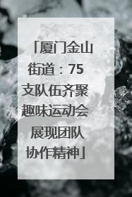 厦门金山街道：75支队伍齐聚趣味运动会 展现团队协作精神