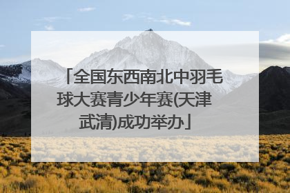 全国东西南北中羽毛球大赛青少年赛(天津武清)成功举办