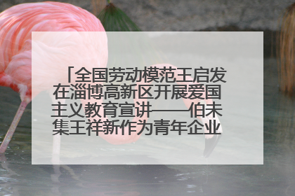 全国劳动模范王启发在淄博高新区开展爱国主义教育宣讲——伯未集王祥新作为青年企业家代表作主题演讲