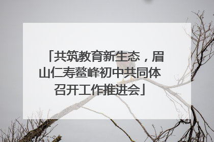 共筑教育新生态，眉山仁寿鳌峰初中共同体召开工作推进会